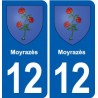 12 Villeneuve blason ville autocollant plaque sticker