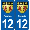 12 Villeneuve blason ville autocollant plaque sticker