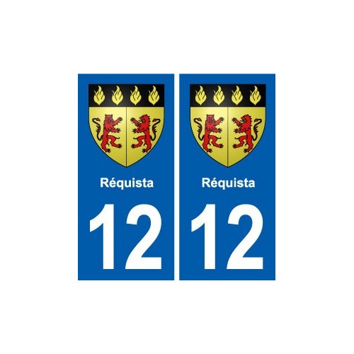 12 Villeneuve blason ville autocollant plaque sticker