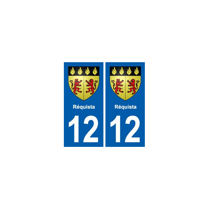 12 Villeneuve blason ville autocollant plaque sticker