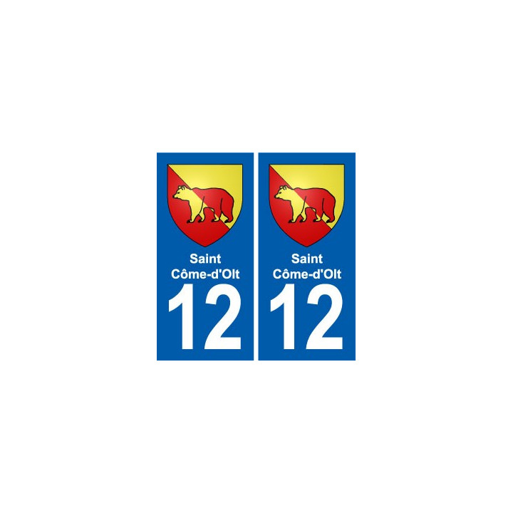 12 Villeneuve blason ville autocollant plaque sticker