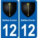 12 Villeneuve blason ville autocollant plaque sticker