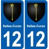 12 Villeneuve blason ville autocollant plaque sticker