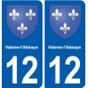 12 Villeneuve blason ville autocollant plaque sticker