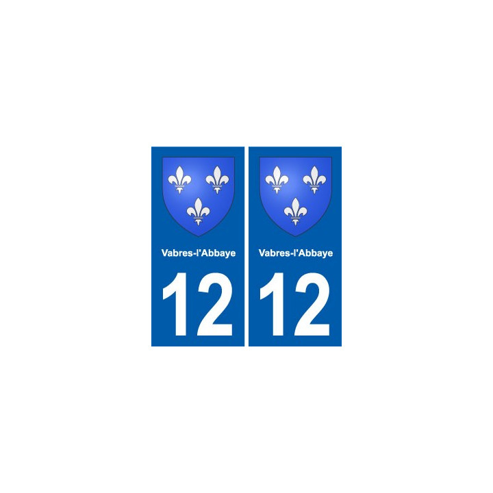 12 Villeneuve blason ville autocollant plaque sticker