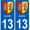 13 Lamanon blason ville autocollant plaque sticker