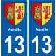 13 Lamanon blason ville autocollant plaque sticker