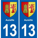 13 Lamanon blason ville autocollant plaque sticker