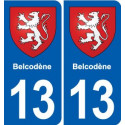 13 Lamanon blason ville autocollant plaque sticker