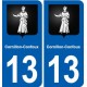 13 Venelles blason ville autocollant plaque sticker