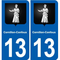 13 Venelles blason ville autocollant plaque sticker