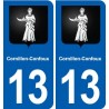 13 Venelles blason ville autocollant plaque sticker