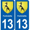 13 Roquevaire blason ville autocollant plaque