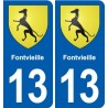 13 Roquevaire blason ville autocollant plaque