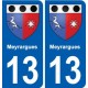 13 Istres blason ville autocollant plaque