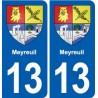 13 Istres blason ville autocollant plaque