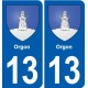 13 Istres blason ville autocollant plaque
