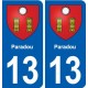 13 Istres blason ville autocollant plaque