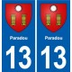 13 Istres blason ville autocollant plaque