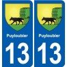 13 Istres blason ville autocollant plaque