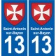13 Istres blason ville autocollant plaque