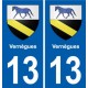 13 Istres blason ville autocollant plaque