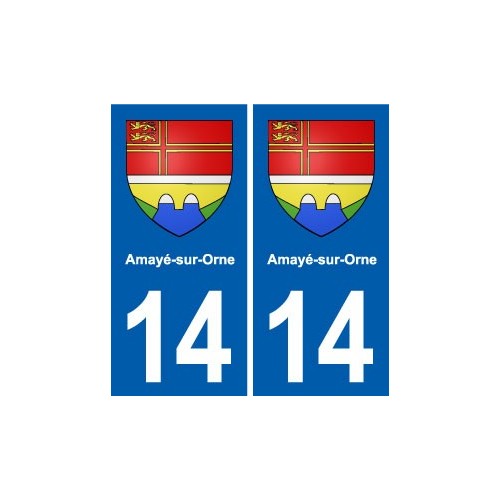 14 Cabourg blason ville autocollant plaque sticker