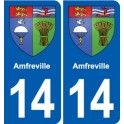 14 Cabourg blason ville autocollant plaque sticker