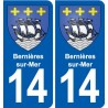 14 Cabourg blason ville autocollant plaque sticker