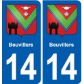 14 Cabourg blason ville autocollant plaque sticker