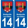 14 Cabourg blason ville autocollant plaque sticker