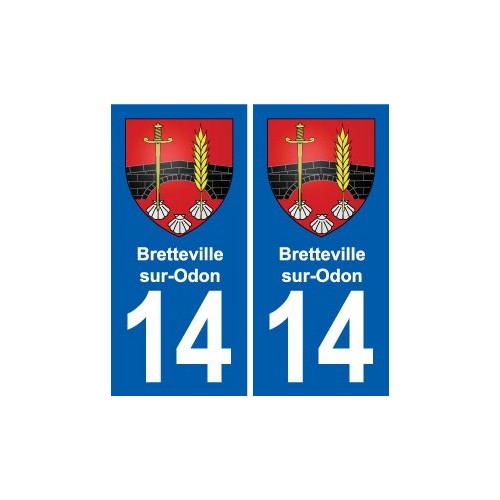 14 Cabourg blason ville autocollant plaque sticker