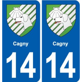14 Cabourg blason ville autocollant plaque sticker