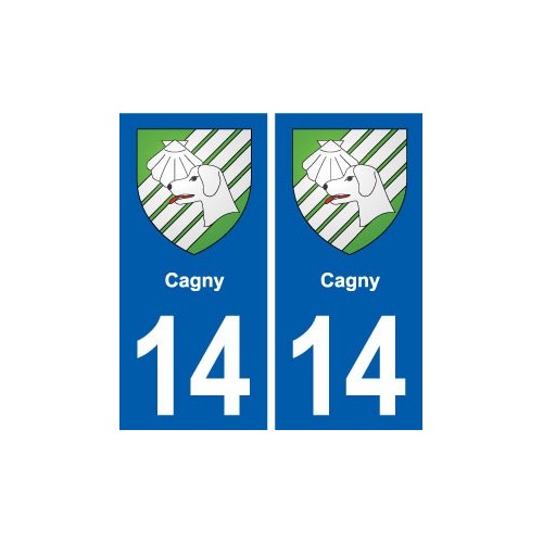 14 Cabourg blason ville autocollant plaque sticker