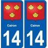 14 Cabourg blason ville autocollant plaque sticker