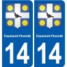 14 Caumont-l-éventé blason ville autocollant plaque sticker