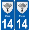 14 Cabourg blason ville autocollant plaque sticker