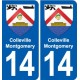 14 Cabourg blason ville autocollant plaque sticker