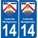 14 Cabourg blason ville autocollant plaque sticker