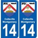 14 Cabourg blason ville autocollant plaque sticker