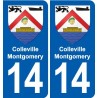 14 Cabourg blason ville autocollant plaque sticker