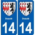 14 Cabourg blason ville autocollant plaque sticker