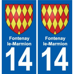14 Cabourg blason ville autocollant plaque sticker