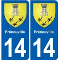 14 Cabourg blason ville autocollant plaque sticker