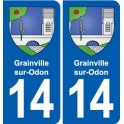 14 Cabourg blason ville autocollant plaque sticker