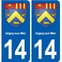 14 Cabourg blason ville autocollant plaque sticker