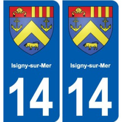 14 Cabourg blason ville autocollant plaque sticker