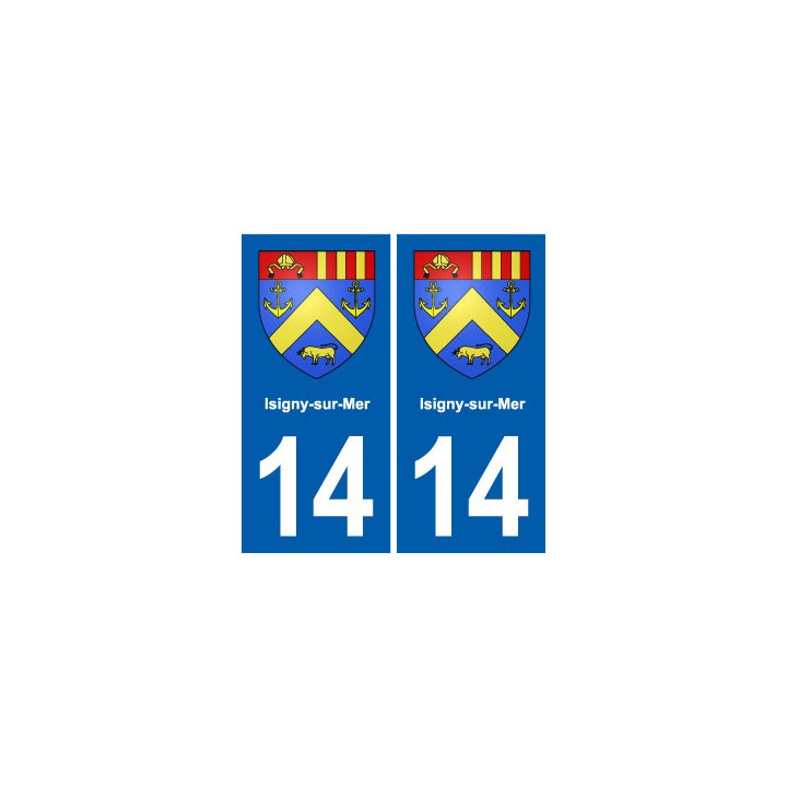 14 Cabourg blason ville autocollant plaque sticker