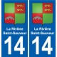 14 Cabourg blason ville autocollant plaque sticker