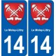 14 Cabourg blason ville autocollant plaque sticker